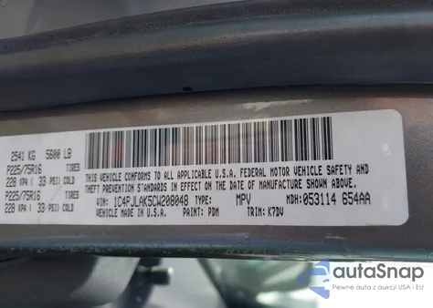2012 Jeep Liberty Sport from USA, damaged, VIN 1C4PJLAK5CW208048